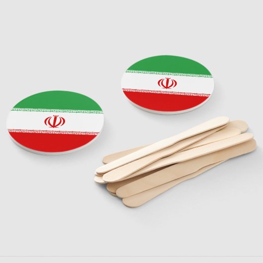 Éventail Drapeau Iran (Non-assemblé)
