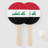 Éventail Drapeau Iraq (Devant et derrière)