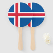 Éventail Drapeau Islande (Devant et derrière)