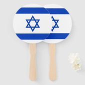 Éventail Drapeau Israël (Devant et derrière)