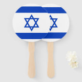 Éventail Drapeau Israël (Devant et derrière)