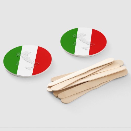 Éventail Drapeau italien (Non-assemblé)
