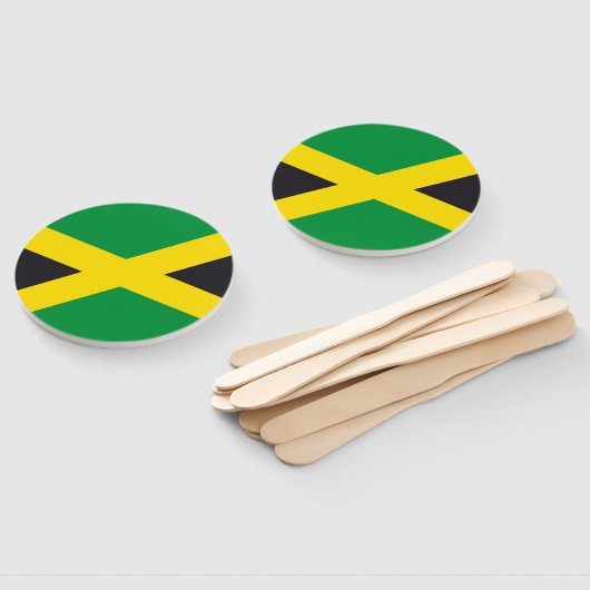 Éventail Drapeau jamaïcain (Non-assemblé)