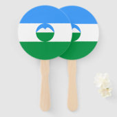 Éventail Drapeau Kabardino Balkaria (Devant et derrière)