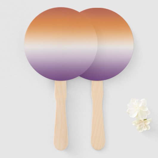 Éventail Drapeau lesbien subtil du Parti Sapphique (Devant et derrière)