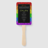 Éventail Drapeau LGBT arc-en-ciel scintille gay lesbienne m (Dos)