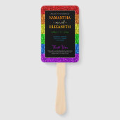 Éventail Drapeau LGBT arc-en-ciel scintille gay lesbienne m (Devant)