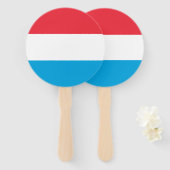 Éventail Drapeau Luxembourg (Devant et derrière)