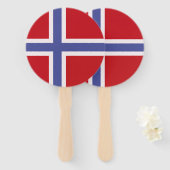 Éventail Drapeau norvégien (Devant et derrière)