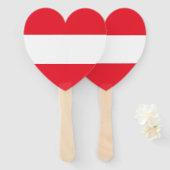 Éventail Drapeau patriotique autrichien (Devant et derrière)