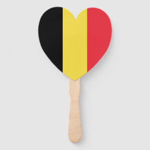 Éventail Drapeau patriotique belge
