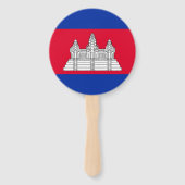 Éventail Drapeau patriotique du Cambodge (Dos)