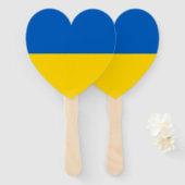 Éventail Drapeau patriotique ukrainien (Devant et derrière)