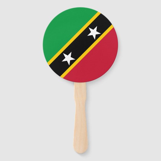 Éventail Drapeau Saint-Kitts-et-Nevis (Devant)