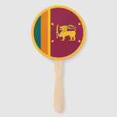 Éventail Drapeau Sri Lanka (Dos)