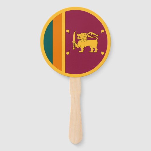 Éventail Drapeau Sri Lanka (Devant)