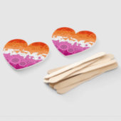 Éventail Drapeau Super bohème Bubbly Lesbian Pride Abstrait (Non-assemblé)