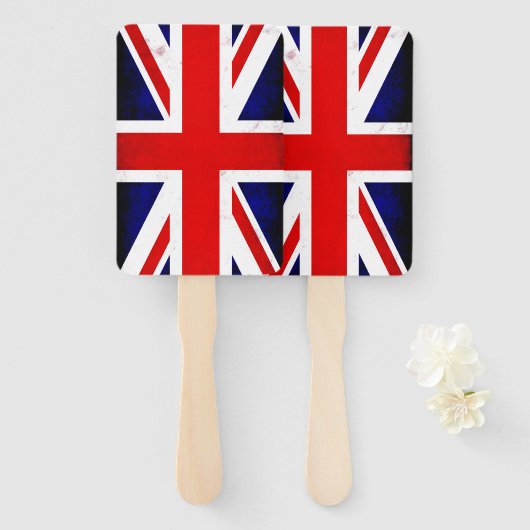 Éventail Drapeau Union Jack britannique (Devant et derrière)