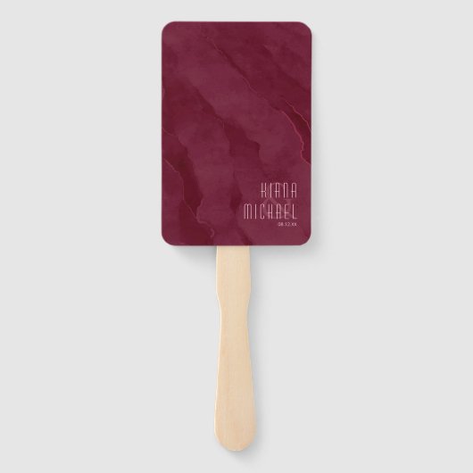 Éventail Dreamy Foliage Mariage Ceremony Bourgogne ID817 (Dos)