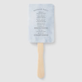 Éventail Dreamy Green Dusty Blue Wedding Programme (Dos)