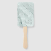 Éventail Dreamy Greenery Ceremony Mariage Green/Blue ID817 (Dos)