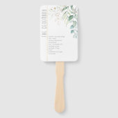 Éventail Dreamy Greenery Ceremony Mariage Green/Blue ID817 (Devant)