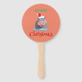 Éventail Drôle animaux Safari HIPPO Père Noël Costume de No (Dos)