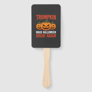 Éventail Drôle de citrouille Trumpkin Halloween Parodie