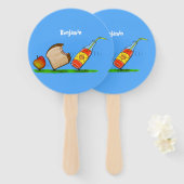 Éventail Drôle de dessin animé de fourmis (Devant et derrière)