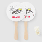 Éventail Drôle dessin d'insecte moustique (Devant et derrière)