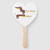 Éventail Drôle mignon dachshund pour parent chien long (Dos)
