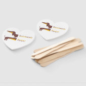 Éventail Drôle mignon dachshund pour parent chien long (Non-assemblé)