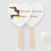 Éventail Drôle mignon dachshund pour parent chien long (Devant et derrière)