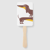 Éventail Drôle mignon dachshund pour parent chien long (Dos)