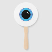 Éventail Drôle Mignonne Bleu Eyeball (Devant)
