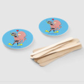 Éventail Drôle pieuvre embrasse plongeur dessin animé humou (Non-assemblé)