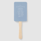 Éventail Dusty Blue Beach Wedding Program (Dos)