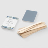 Éventail Dusty Blue Botanical Fête des mariées (Non-assemblé)