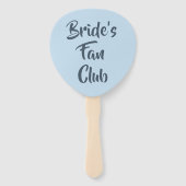 Éventail Dusty Blue Bride's Fan Club Bridesmaid Nom (Devant)