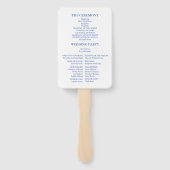 Éventail Dusty Blue Crest Floral Wedding (Dos)