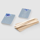Éventail Dusty Blue Elegant Floral Wedding Programme (Non-assemblé)