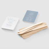 Éventail Dusty Blue Élégant Script Wedding Programme (Non-assemblé)