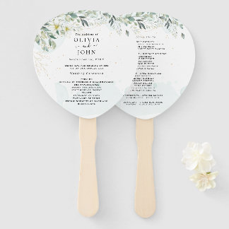 Éventail Dusty Blue Eucalyptus Vert Mariage Succulent