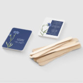 Éventail DUSTY Blue Floral élégant Code QR Programme (Non-assemblé)