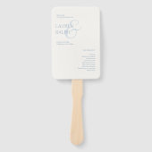 Éventail Dusty Blue & Ivory Monogram Programme de mariage (Devant)