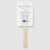 Éventail Dusty Blue Mauve Rose Pink Slate Wedding Programme (Dos)