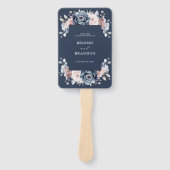 Éventail Dusty Blue Mauve Rose Pink Slate Wedding Programme (Devant)