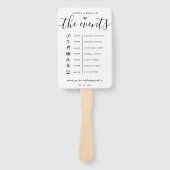 Éventail Dusty Blue Ordre des événements Programme de maria (Devant)