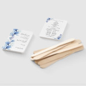 Éventail Dusty Blue Transparent Floral Wedding Programme (Non-assemblé)