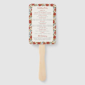 Éventail Dusty Elegant Golden Red Rose Mariage (Dos)